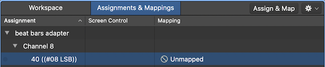 Assignments and Mappings - Unmapped