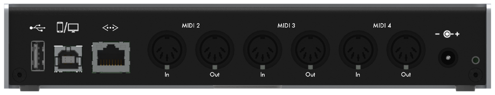 iConnectMIDI4+ rear